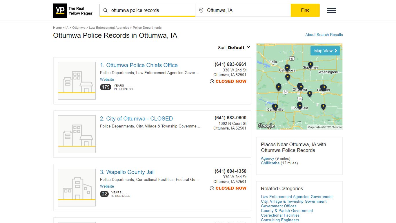 Ottumwa Police Records in Ottumwa, IA with Reviews - YP.com